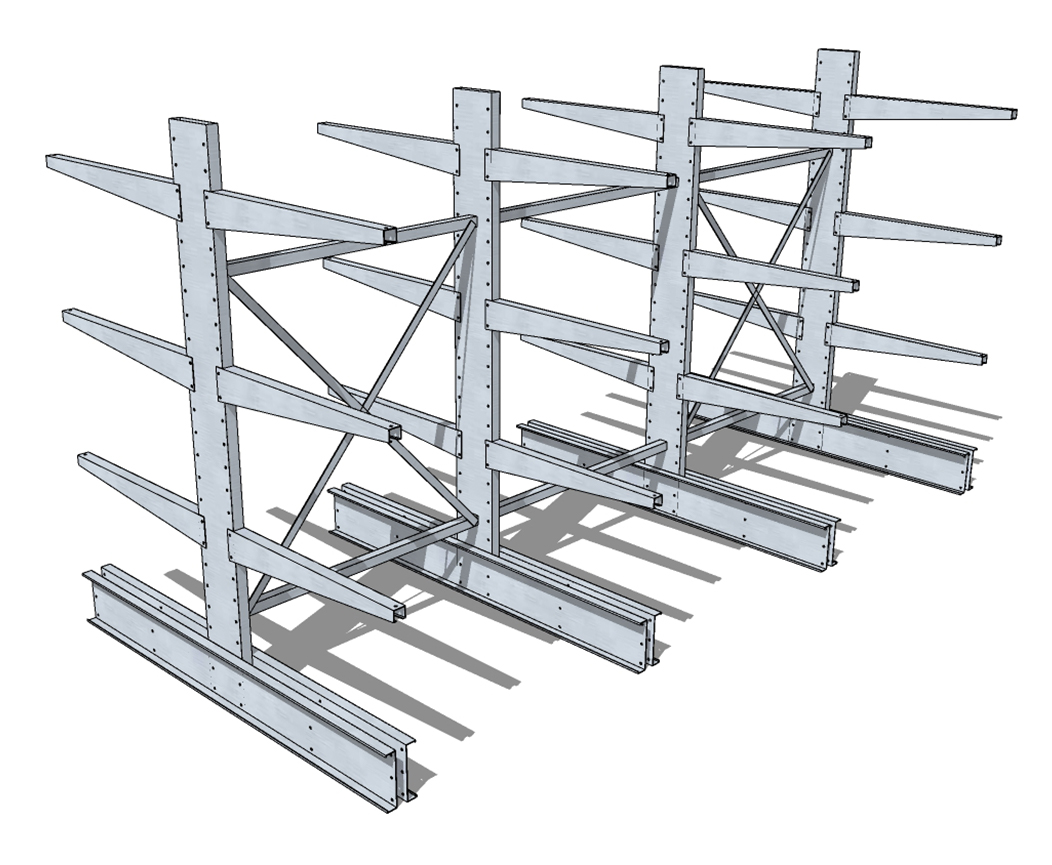 d2500x1000x1500x4 grenställ arm 1000 mm